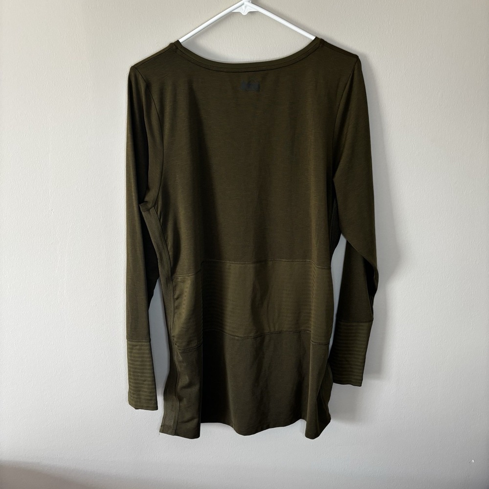 REI Co-op Screeline Cascade Long-Sleeve T-Shirt Womens L Olive Green - Picture 2 of 8